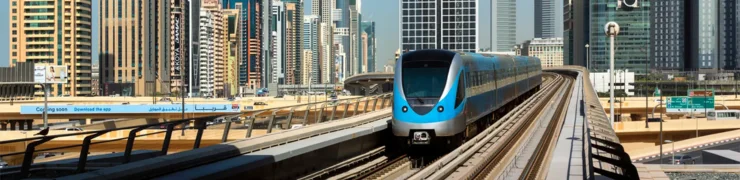 picture showing buildings in Dubai and Metro Station, also wants to Create Mosquitoes free Dubai 